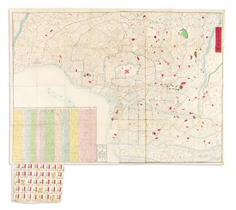 (TOKYO.) Group of 3 color-printed folding maps.